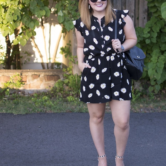 Kate Spade Daisy Dot Crepe Romper - Picture 8 of 8